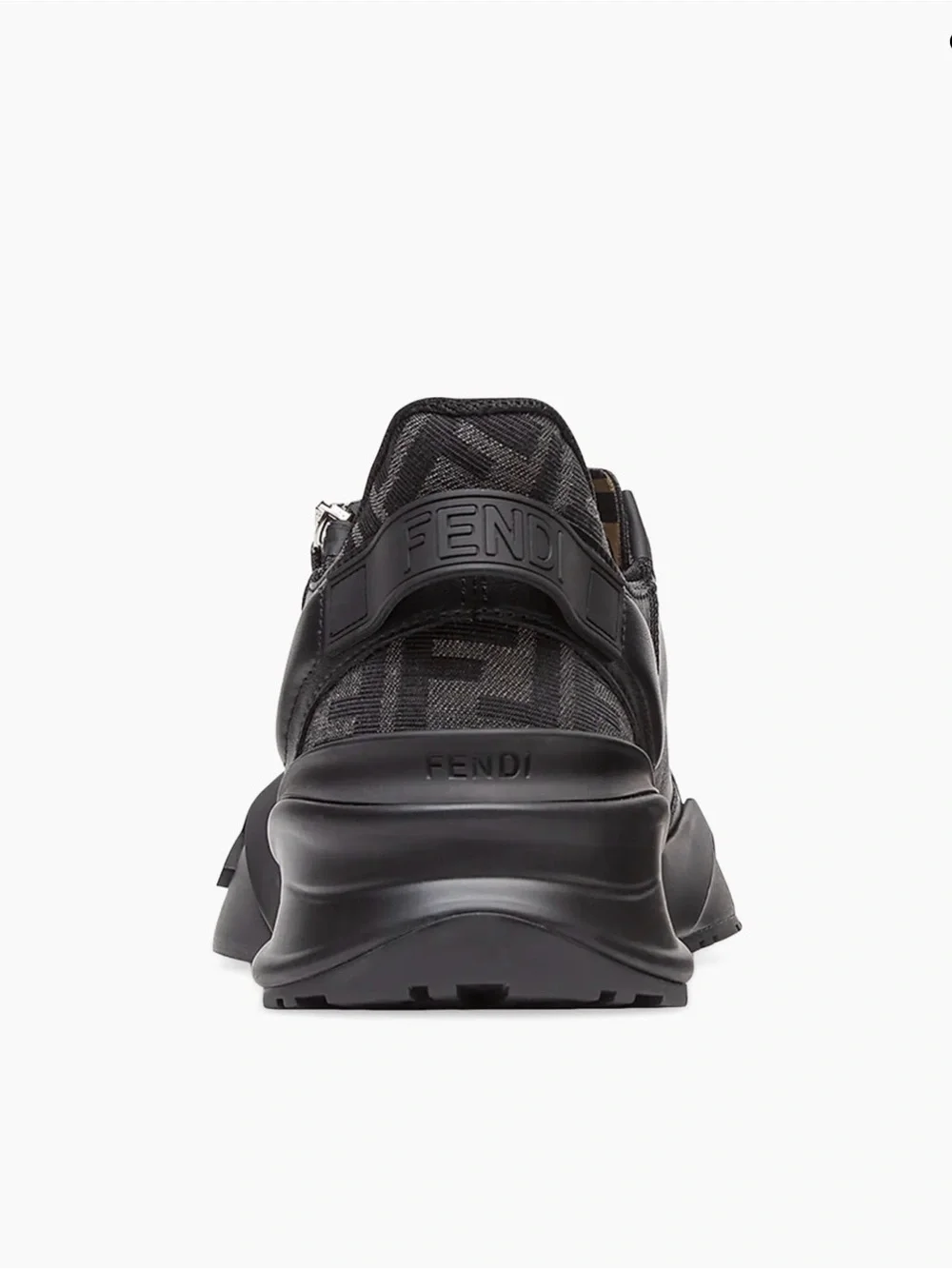Fendi Black & Brown Men's Low-Top Logo-Panel Sneaker